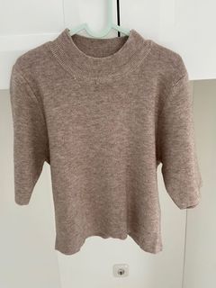 Knit cropped top nude preloved