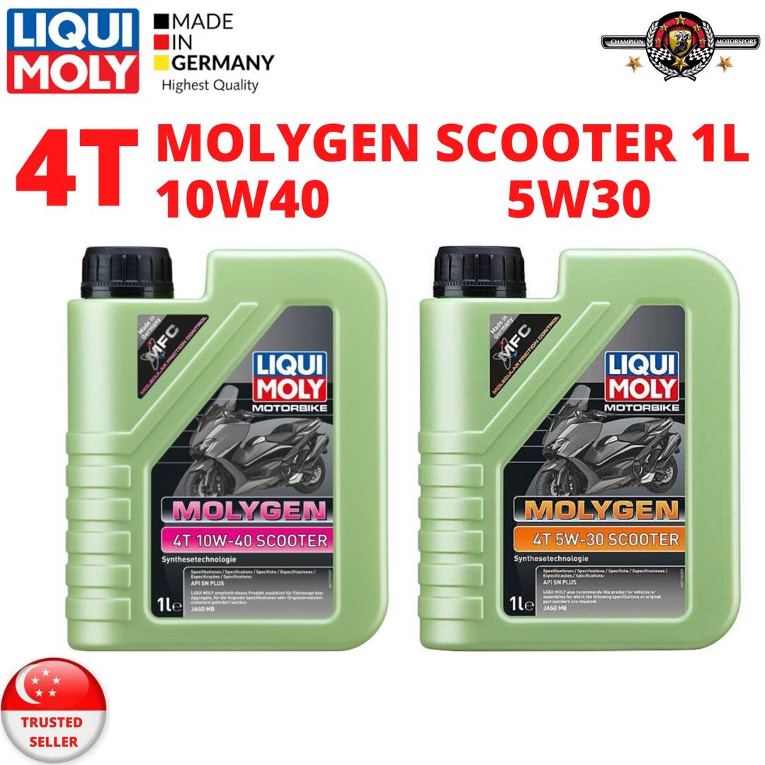Liqui Moly Molygen 4T 10W40 / 5W30 Scooter Engine Oil 1L, Motorcycles