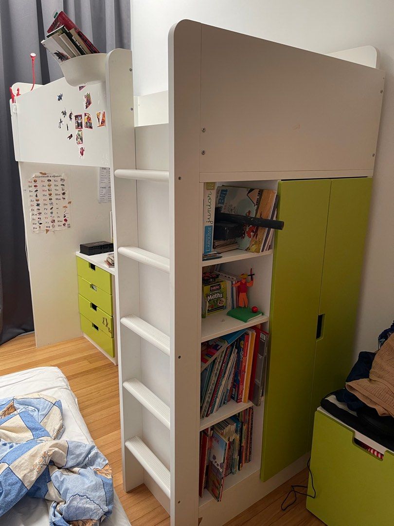 Loft Bed Ikea Smastad 90x200cm, Babies & Kids, Baby Nursery & Kids