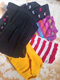 Long Colorful Socks bundle w/Fishnet