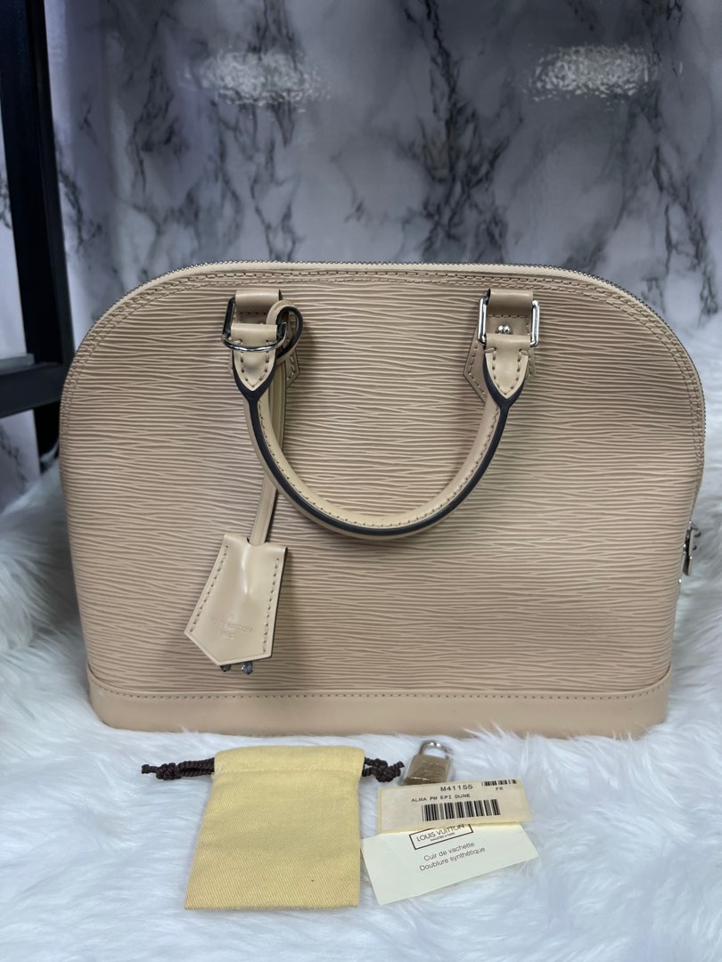 Louis Vuitton ALMA MM EPI LEATHER in Dune Made In France W/RECEIPT