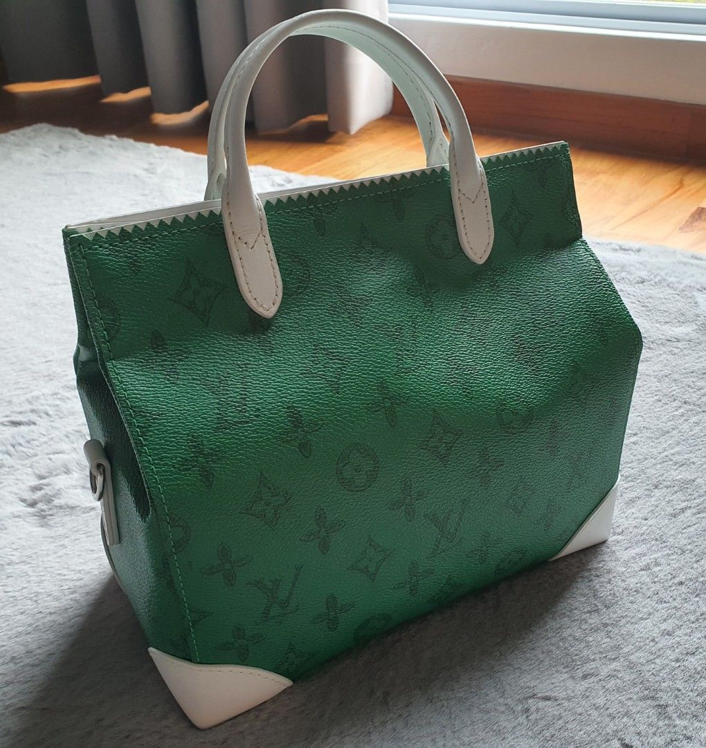 Louis Vuitton Litter Bag Monogram Green in Coated Canvas with