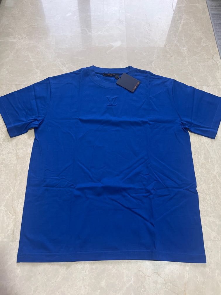 Louis Vuitton Embossed LV T-Shirt France Blue for Men
