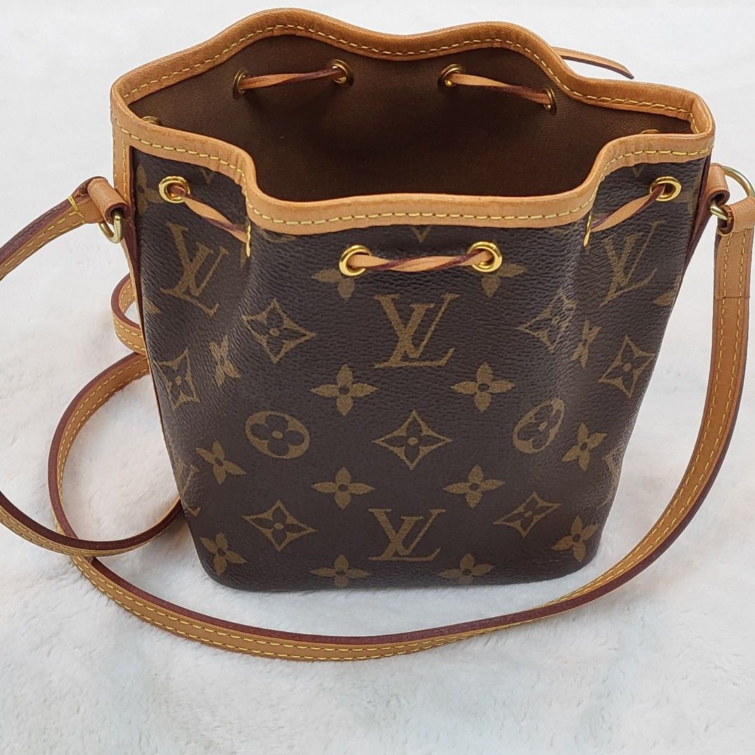 Louis Vuitton Nano Noe Light Beige in Grained Cowhide Leather with