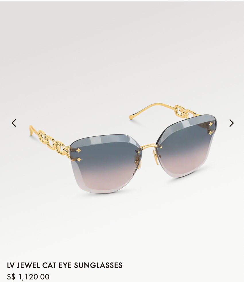 Louis Vuitton LV Jewel Square Sunglasses Gradient Blue Metal. Size U