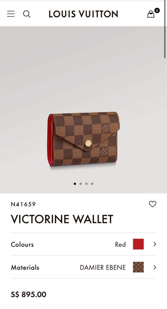Shop Louis Vuitton DAMIER 2019 SS Victorine Wallet (N41659) by