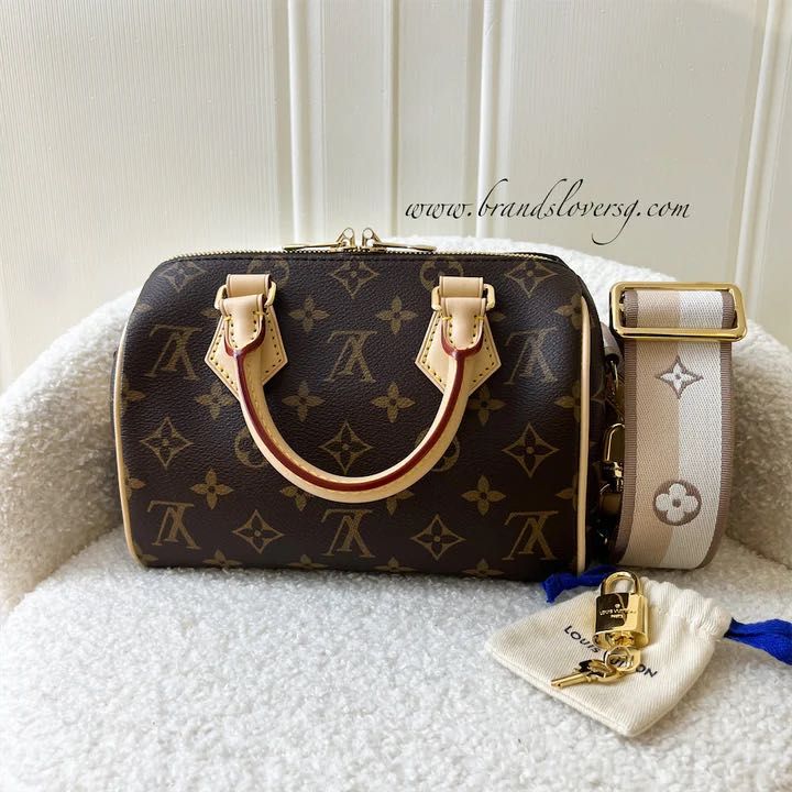 Lv speedy 30 with strap, Luxury, Bags & Wallets on Carousell