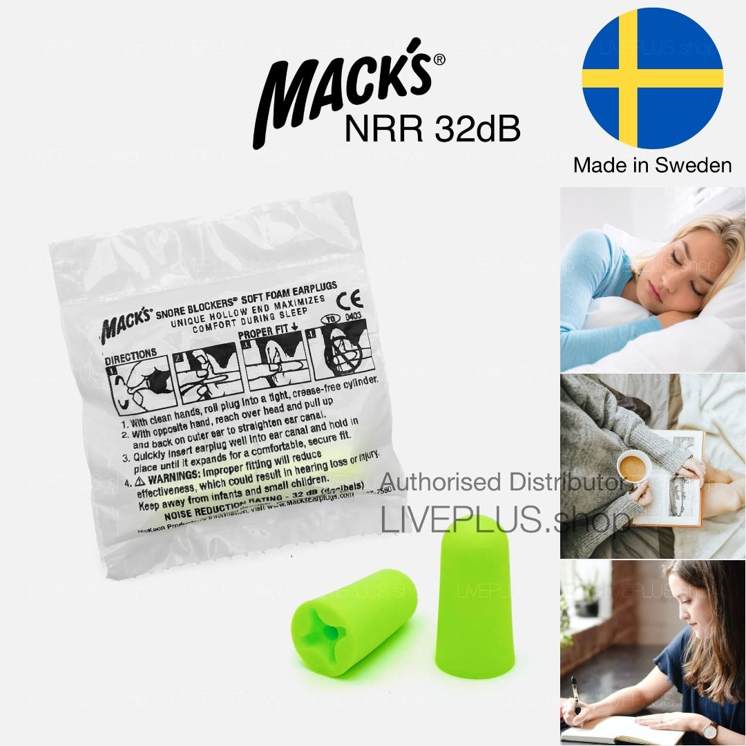 Mack's Snore Blockers Soft Foam Earplugs, 1 Pair — Anti Noise