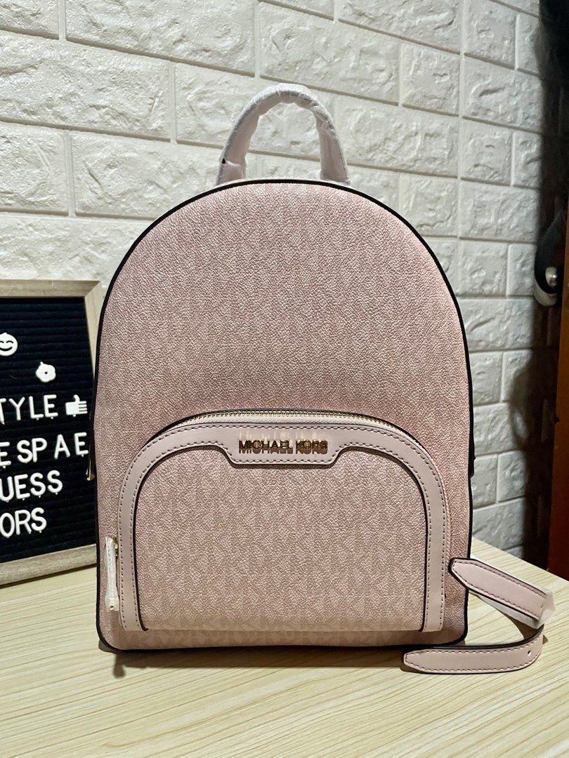 Michael kors abbey medium 2025 logo backpack