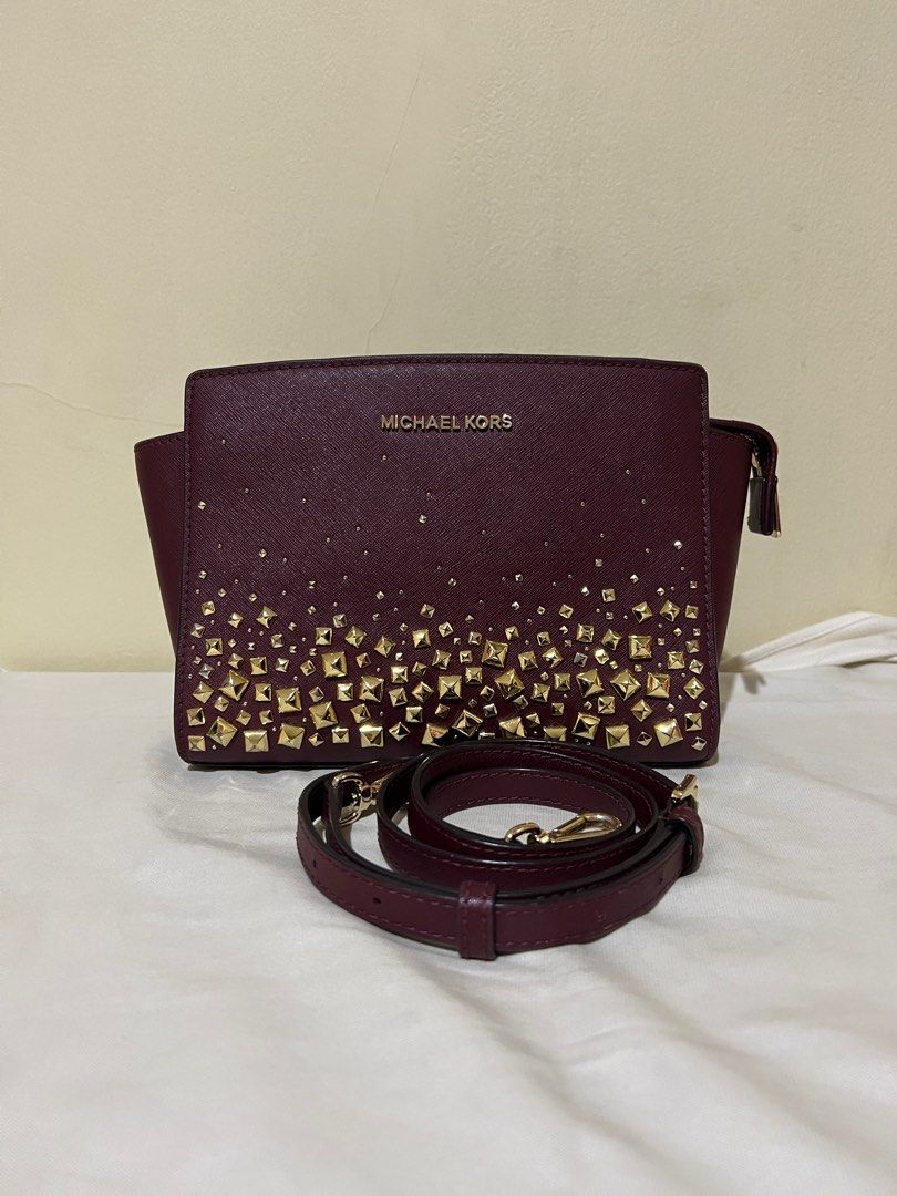 Michael kors selma maroon hotsell