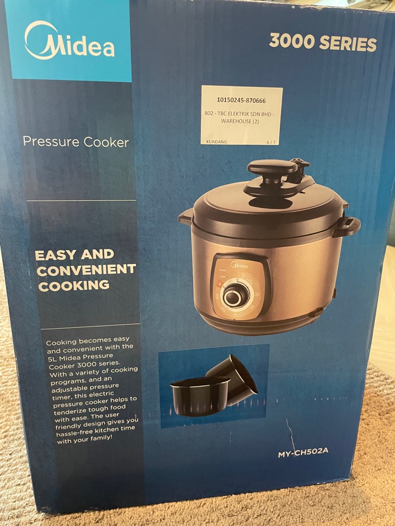 Midea 3000 series pressure cooker, TV & Home Appliances, Kitchen