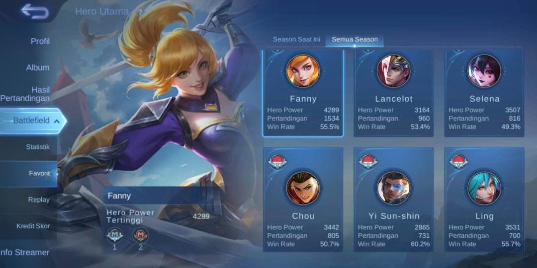 Mobile legends account (pro player account) 100 SAFE!, Video Gaming