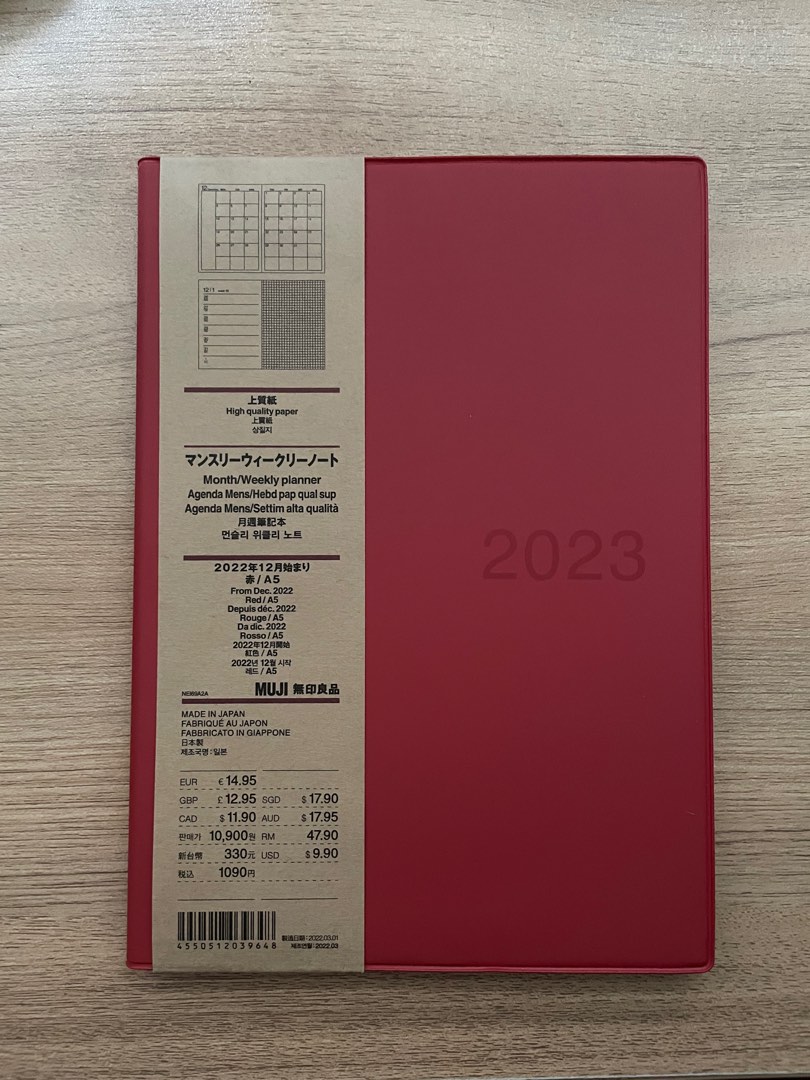 MUJI 2023 WEEKLY PLANNER ON HAND, Hobbies & Toys, Stationary & Craft, Stationery & School
