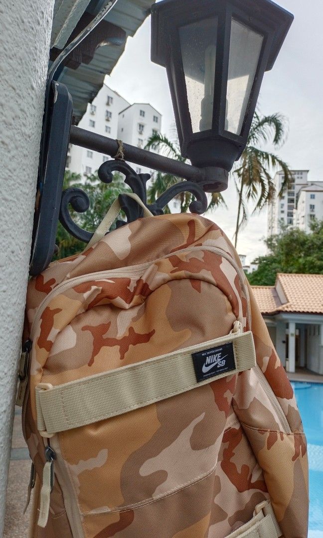 Nike SB camo backpack Men s Fashion Bags Backpacks on Carousell