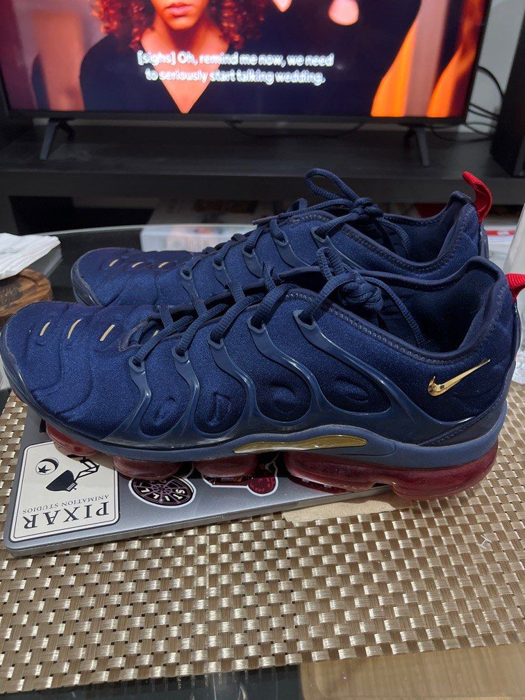Nike vapormax blue online and red