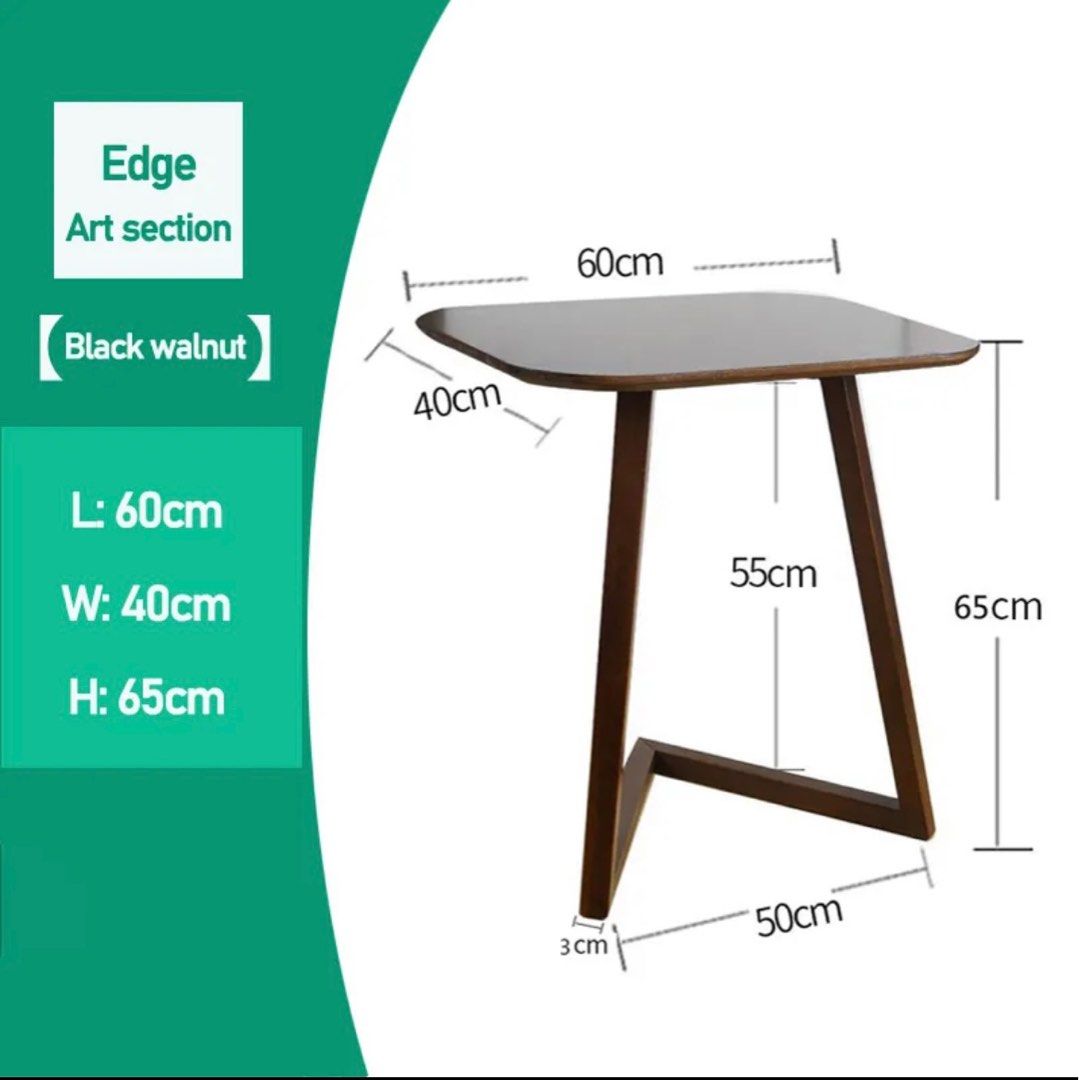Nordic White Minimalist Laptop desk/Bed Side Table, Furniture & Home Living, Furniture, Shelves