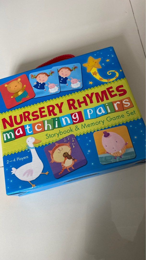Nursery Rhymes Matching Pairs Storybook & Memory Game Set (24 players), Babies & Kids, Infant