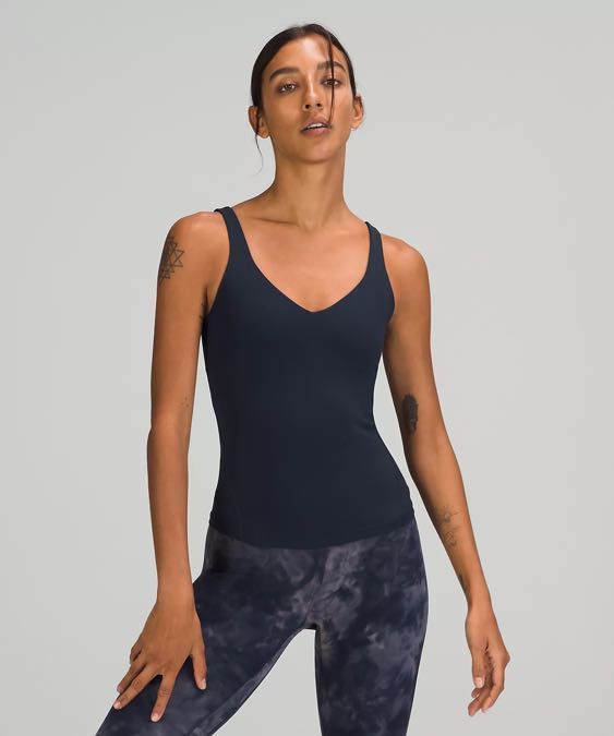 Lululemon align waist length tank true navy (10), Women's Fashion,  Activewear on Carousell