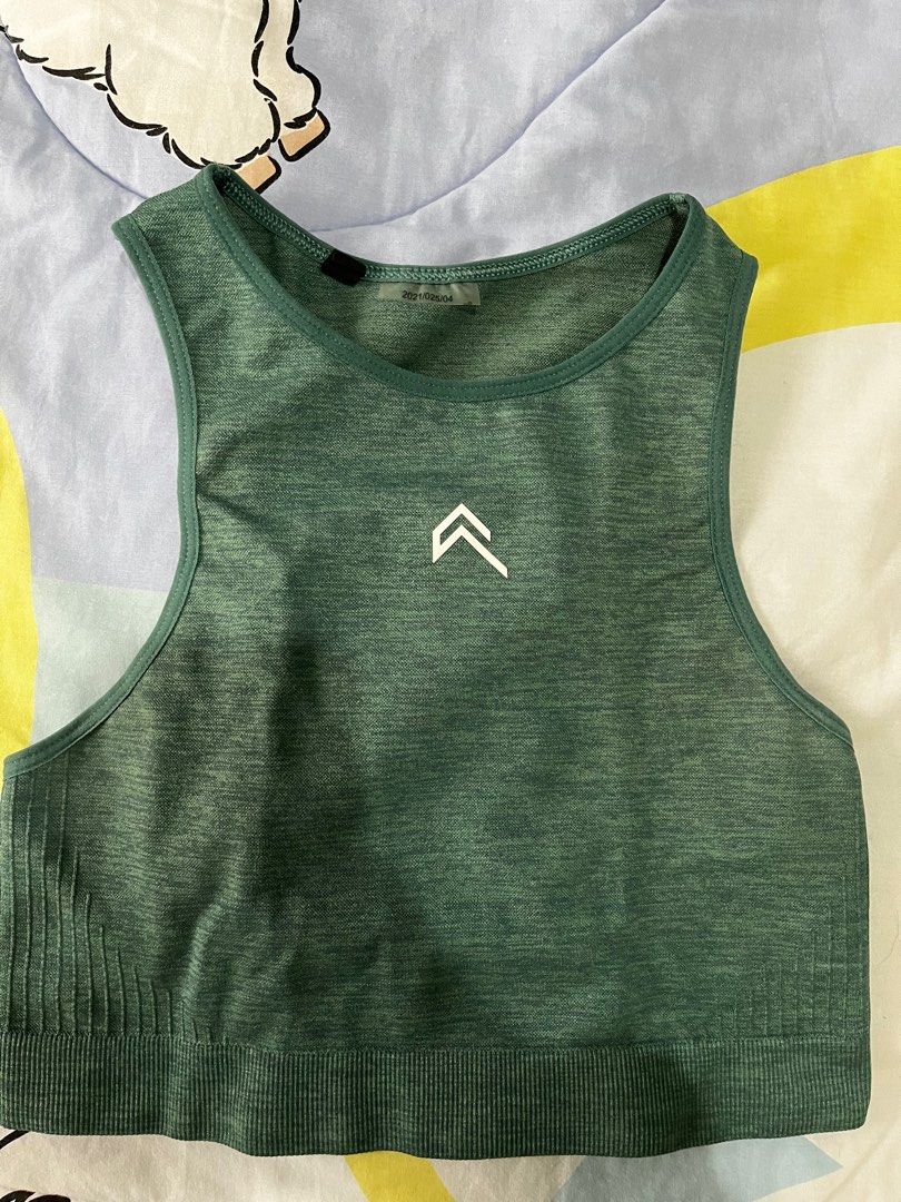 Oner Active Classic Seamless Crop Top (XS) - Mineral Green Marl, Women's  Fashion, Activewear on Carousell