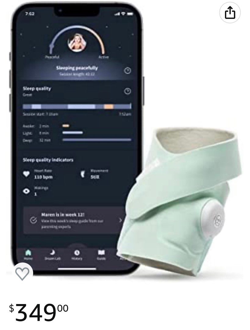 Owlet dream sock, Babies & Kids, Baby Monitors on Carousell