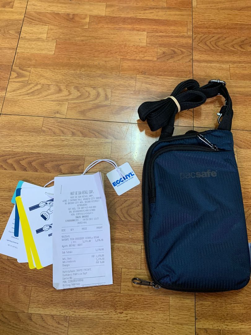 Pacsafe daysafe econyl sling bag ocean Men s Fashion Bags Sling