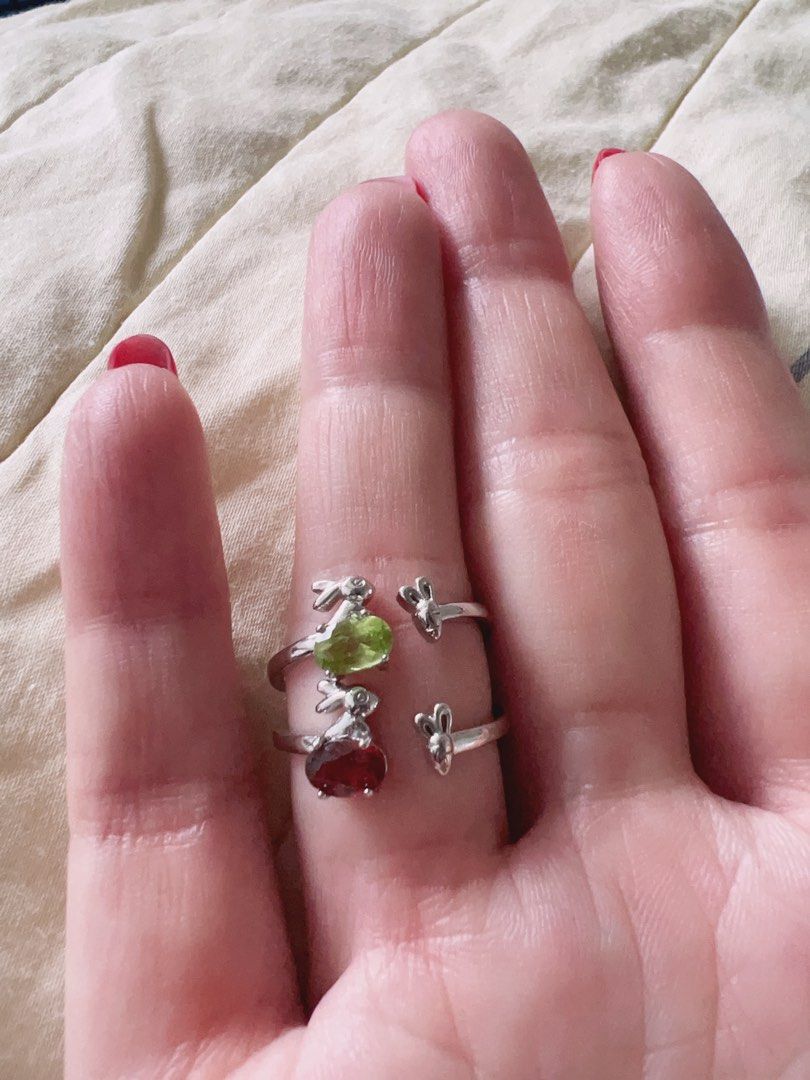 Garnet peridot ring cheap