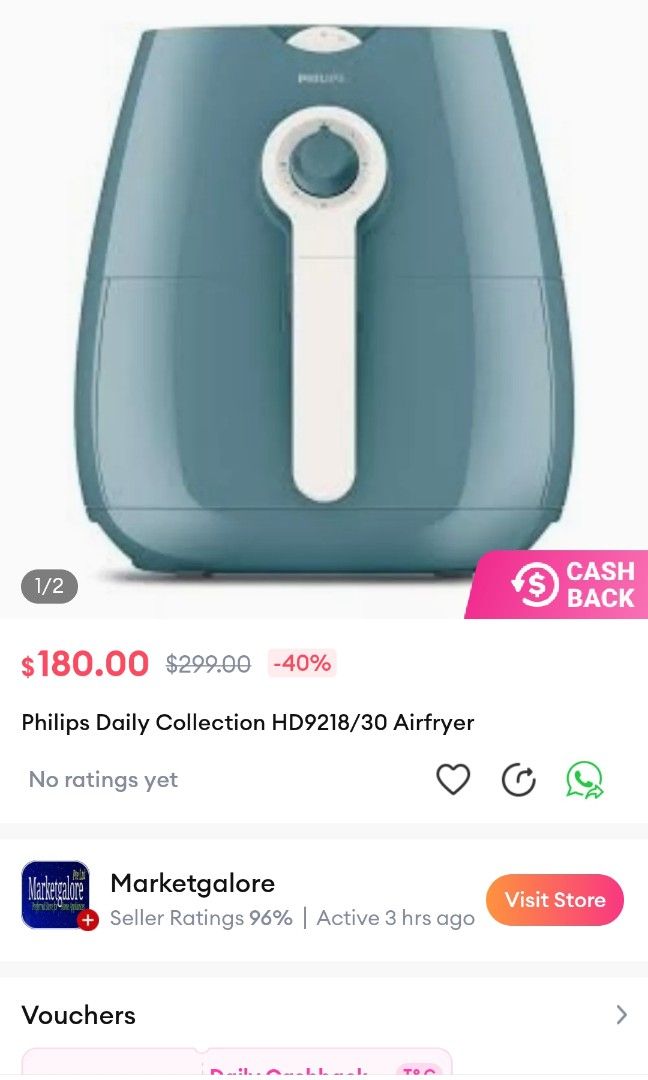 Philips Air Fryer, TV & Home Appliances, Kitchen Appliances, Fryers on