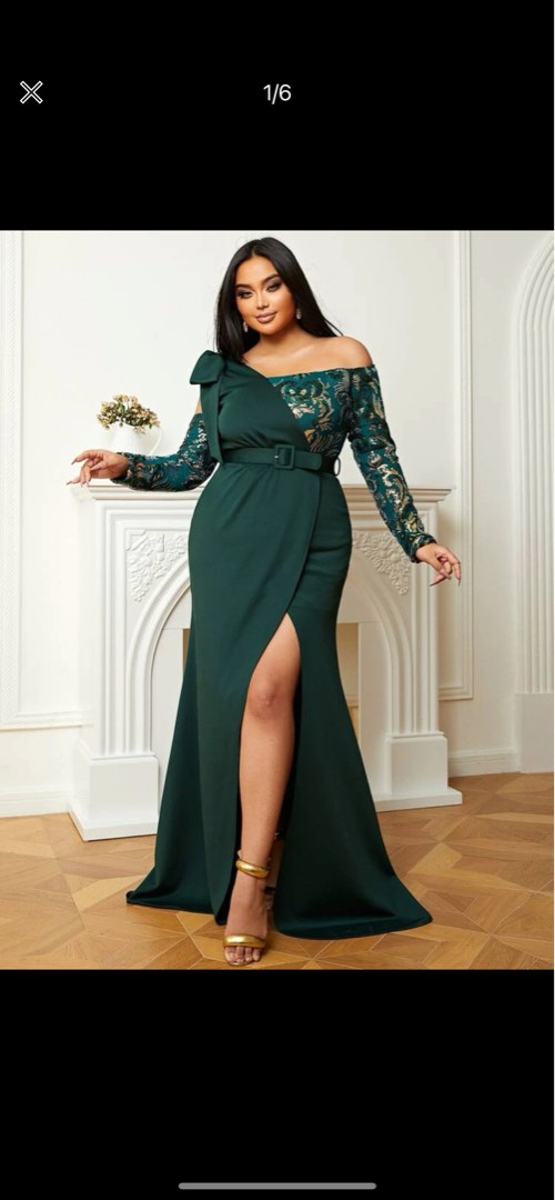 Cheap plus shop size evening gown
