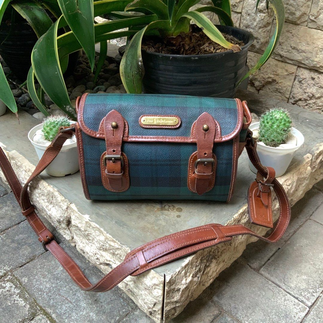 POLO RALPH LAUREN VINTAGE LEATHER SLING BAG