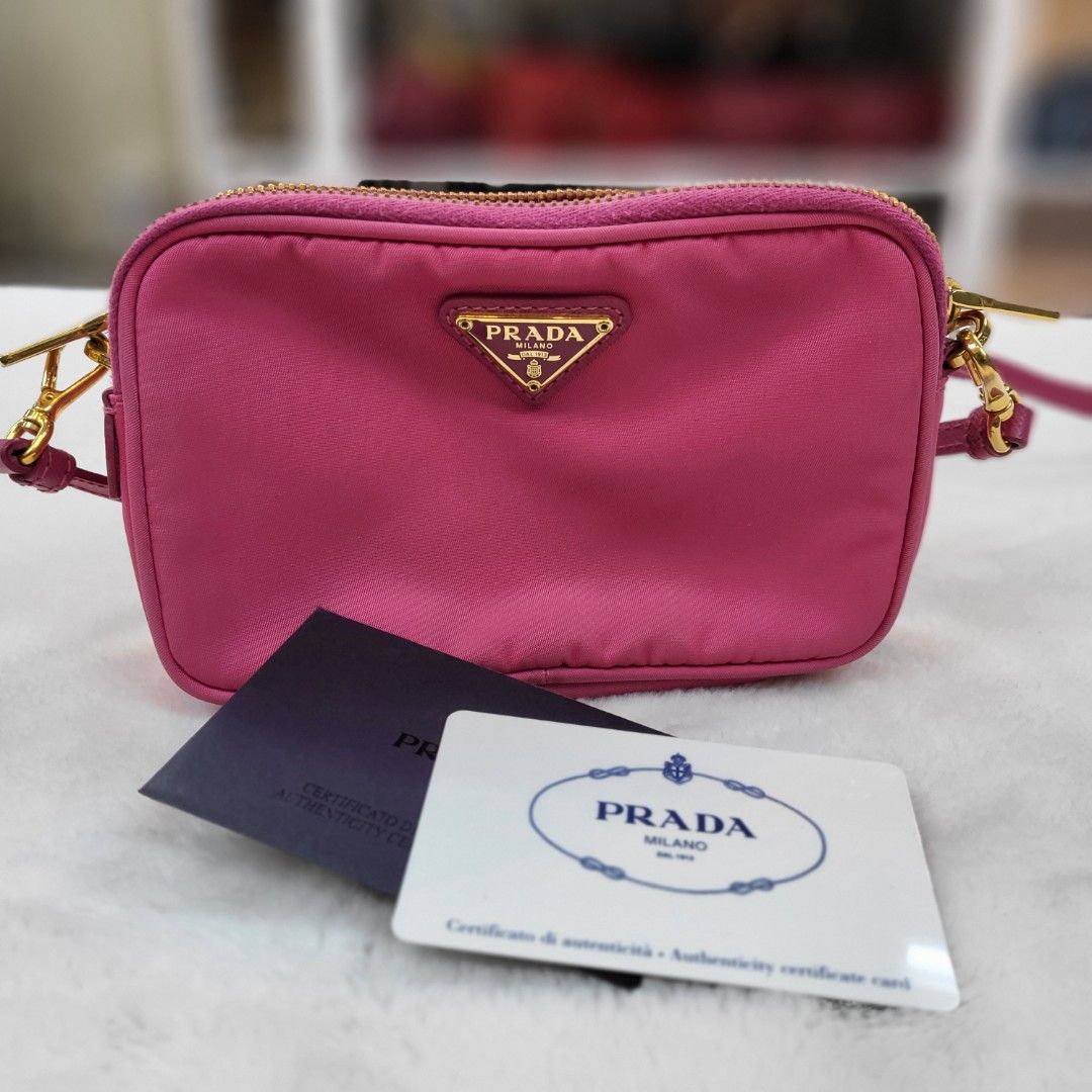 Prada Fuchsia Big Bag, Luxury, Bags & Wallets on Carousell