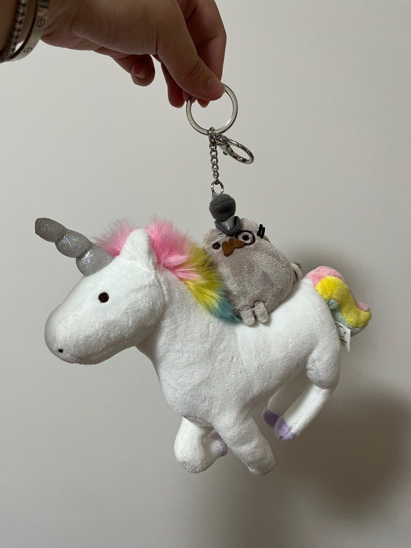 Pusheen unicorn keychain hot sale