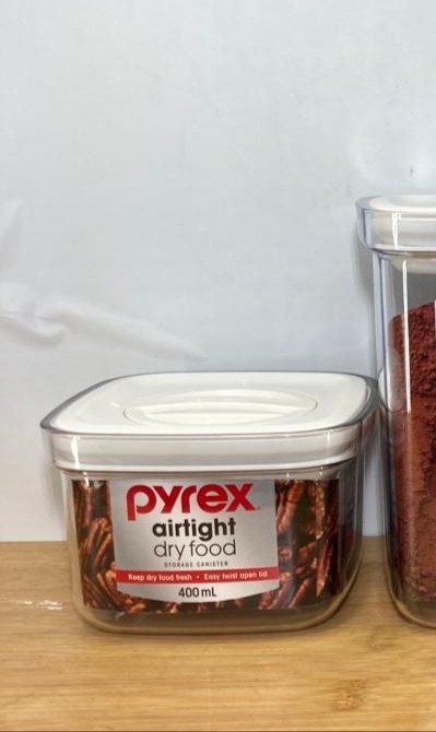 Pyrex Airtight Dry Food Storage Canister 400ml, Furniture & Home Living ...
