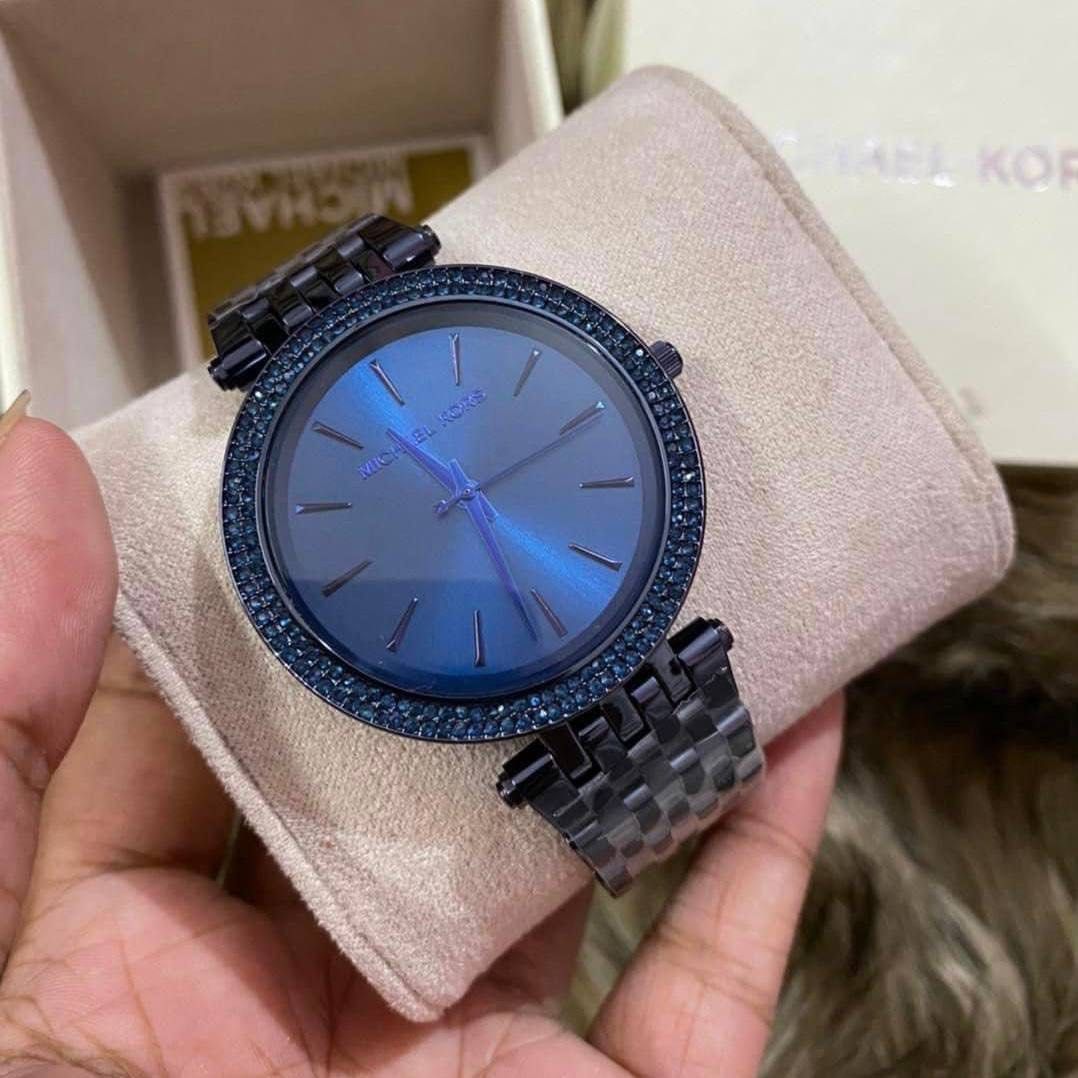 READY STOCK ORIGINAL MICHAEL KORS DARCI BLUE DIAL BLUE STEEL