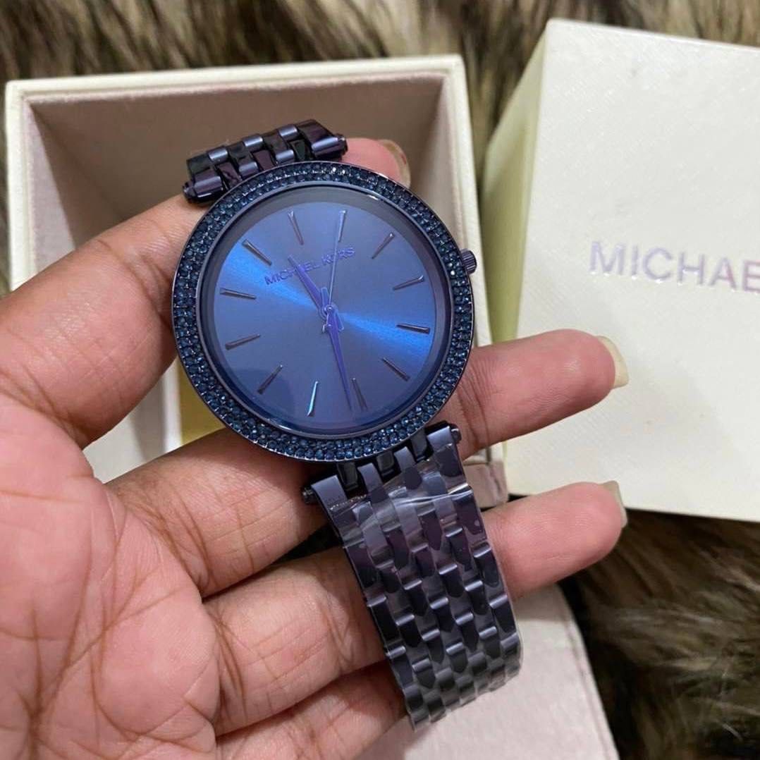 READY STOCK ORIGINAL MICHAEL KORS DARCI BLUE DIAL BLUE STEEL