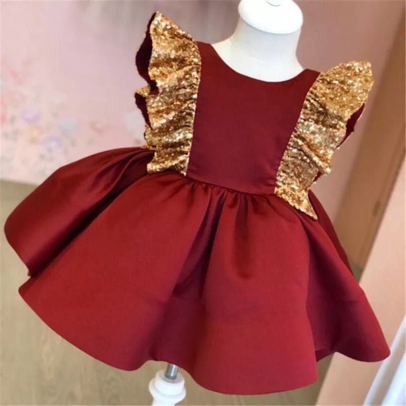 Red gown for baby girl cheap