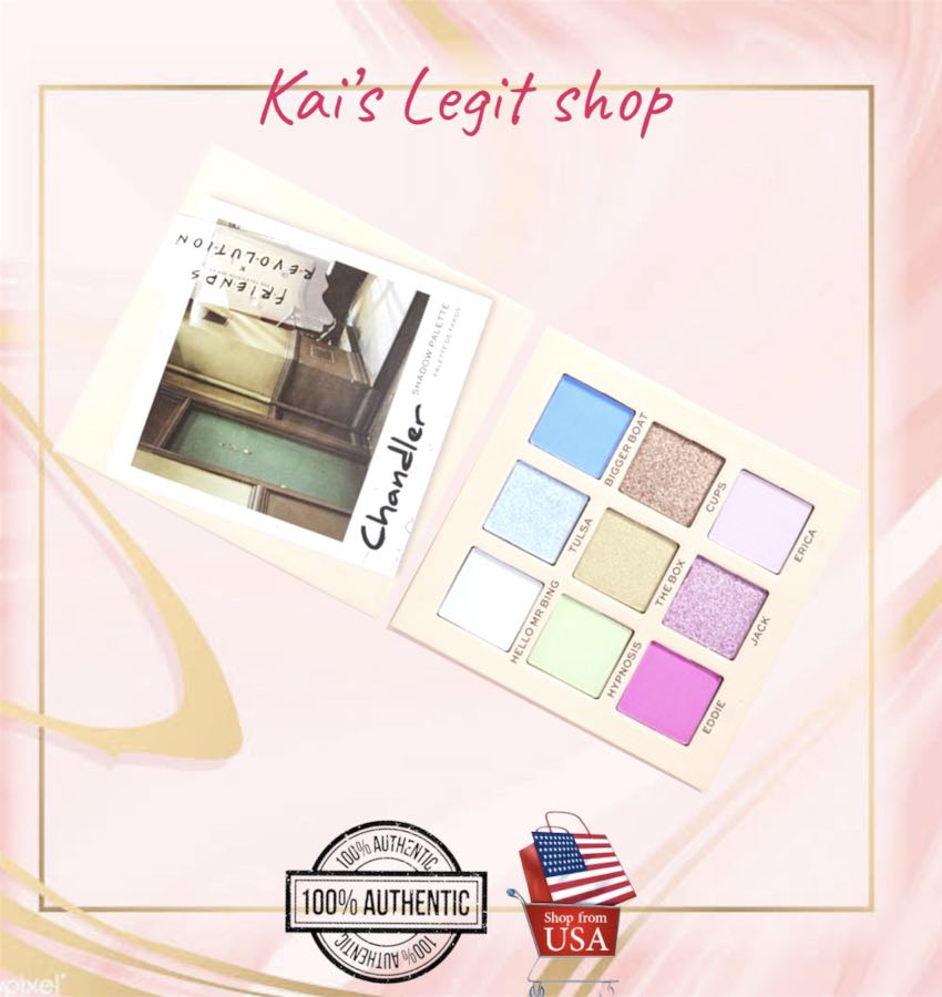 MakeUp Revolution Friends Chandler Lidschatten-Palette - 9 Matte & Schimmernde Pastelltöne, Im Kompakten Design