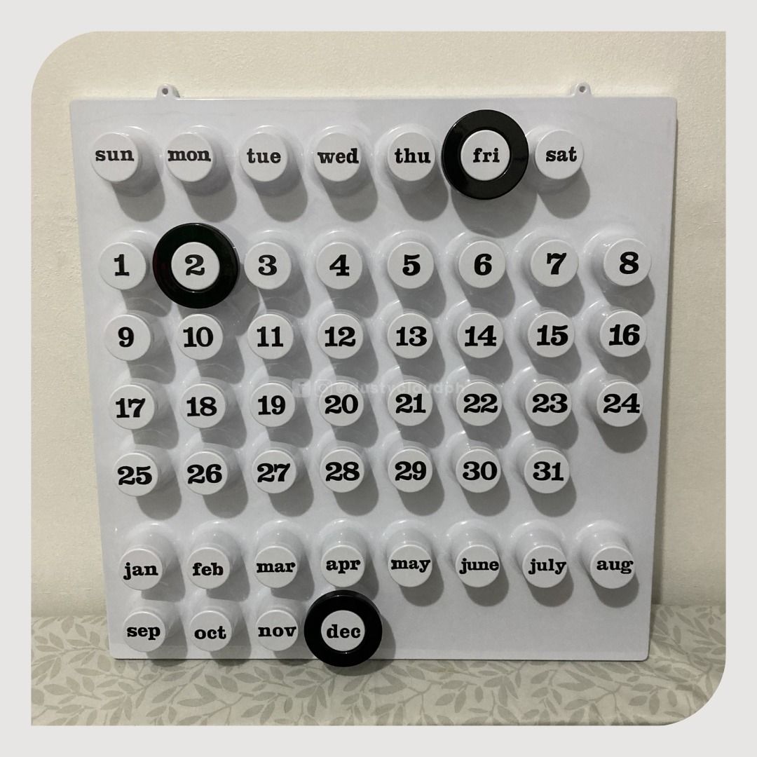 ring a date perpetual wall calendar in white Furniture Home Living