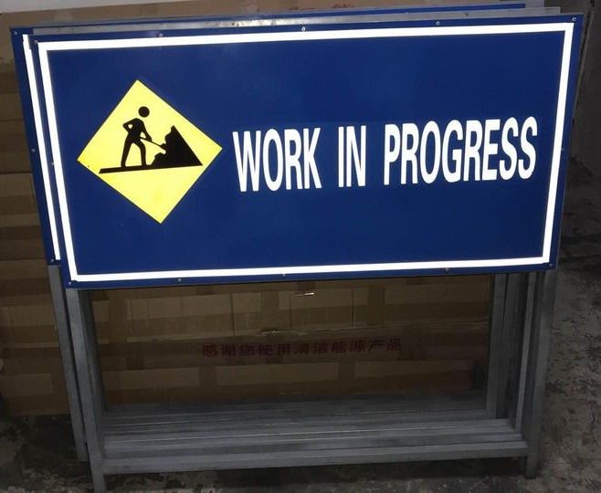 Safety Steel Signage Sign with Stand Reflectorize, Commercial