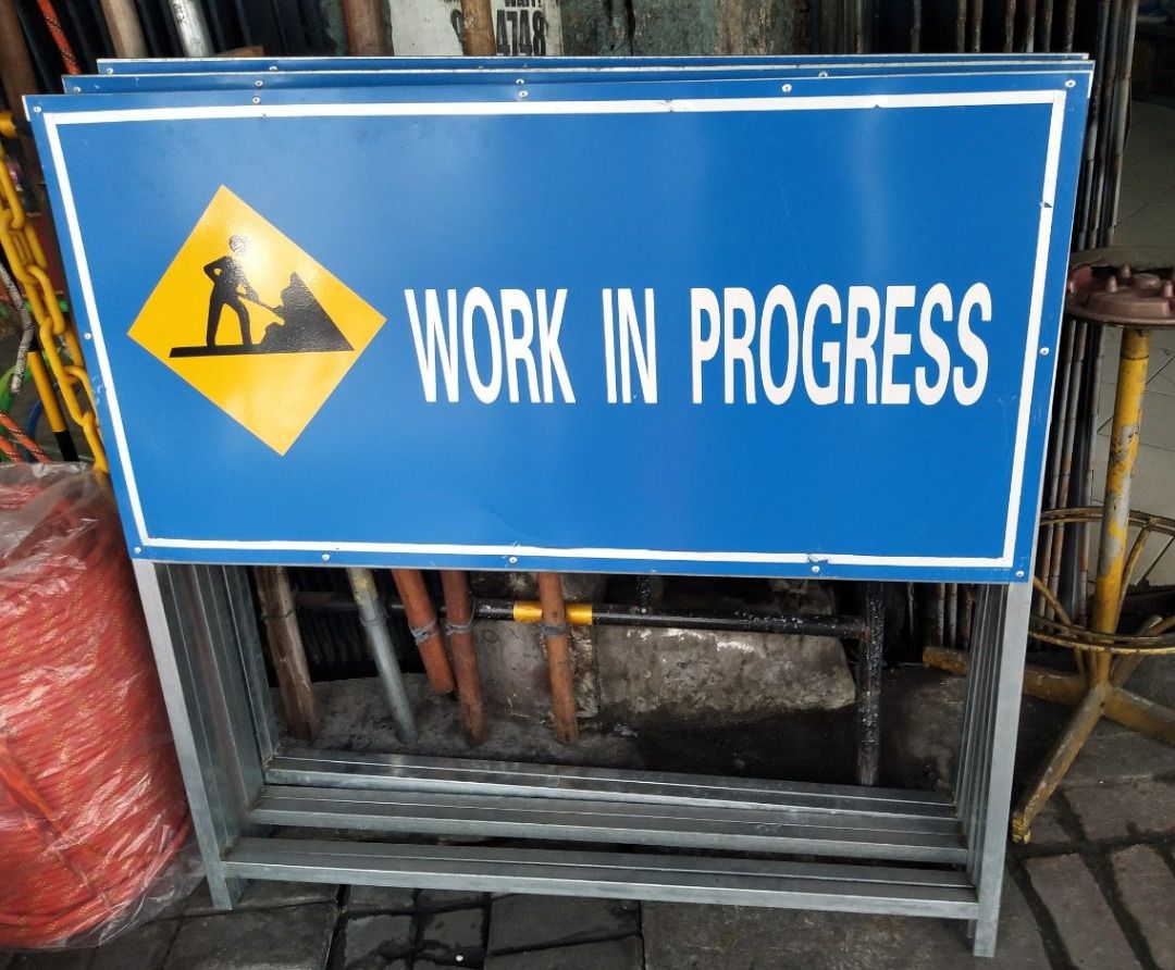 Safety Steel Signage Sign with Stand Reflectorize, Commercial