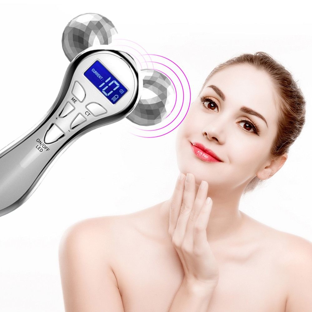4d microcurrent facial massager roller outlet