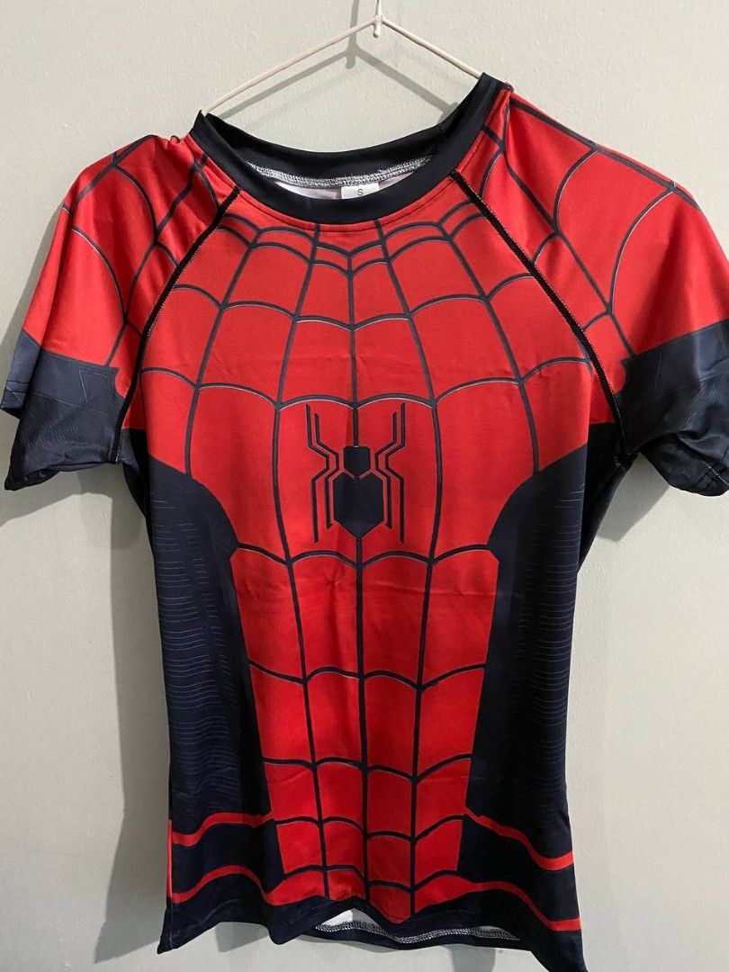 semiconductor Cinco posición Spiderman compression shirt 18" / S, Men's Fashion, Activewear on Carousell