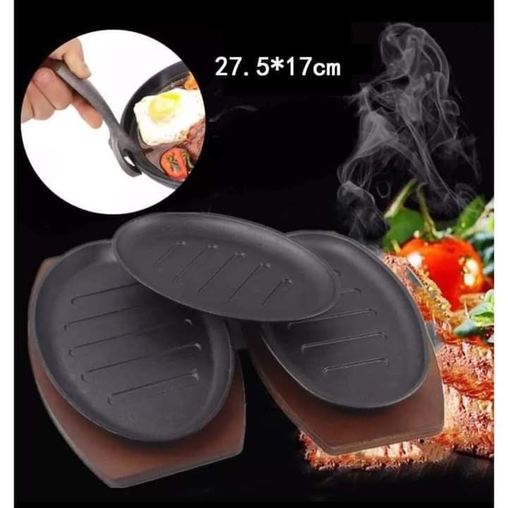Steak Sizzling Plate (555 cast iron), Furniture & Home Living