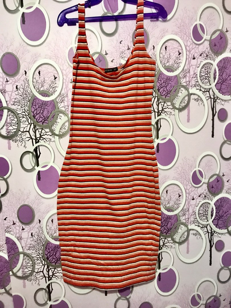 Stripes Cotton White Black sheep Long dress Greenhills, Women's