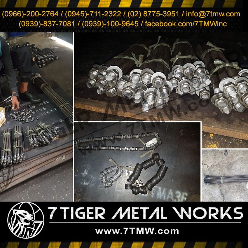 Stud Bolt Mat A307 Hexagonal Bolt Anchor Bolt Set With Nut & Washer