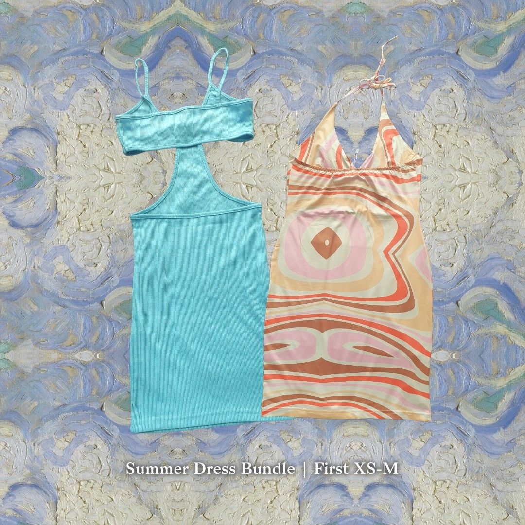 Summer Dress Bundle (Blue cutout and Pink printed) (Category: Dresses) located in Makati City. Submitted by chelswells (Listing ID 1209604263, Image 2). Description: .