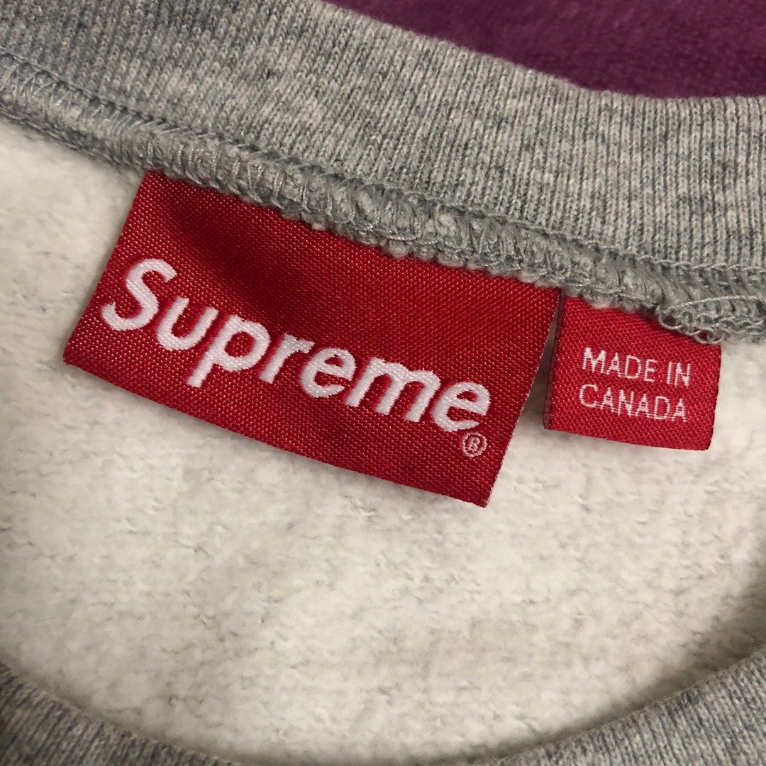 Supreme Cutout Logo Crewneck Men s Fashion Tops Sets Hoodies on Carousell