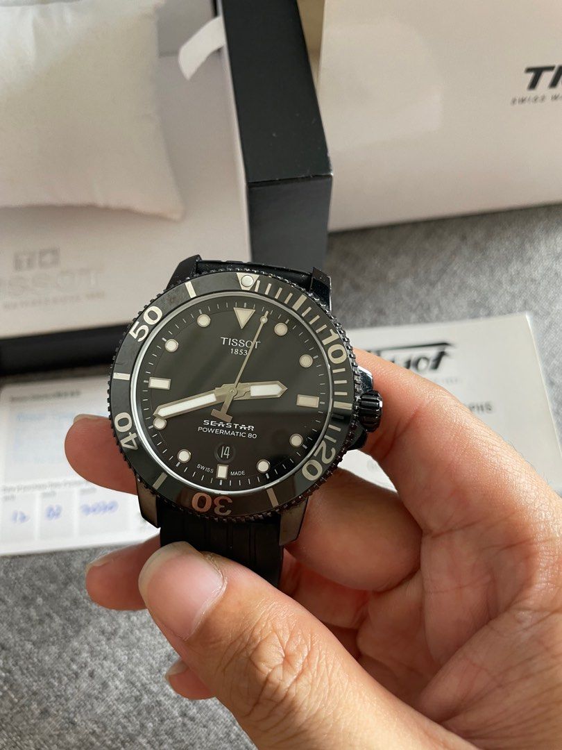 Tissot seastar powermatic cheap 80 black