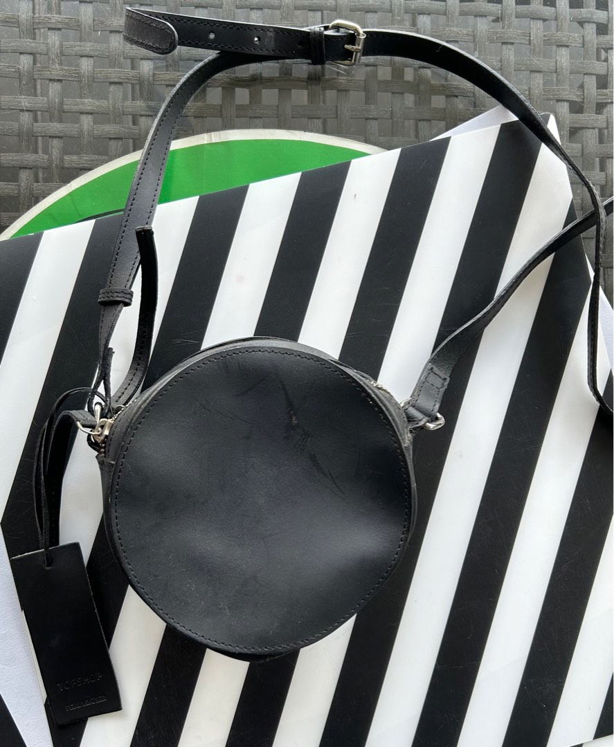 Top shop leather round bag Women s Fashion Bags Wallets Purses Pouches on Carousell