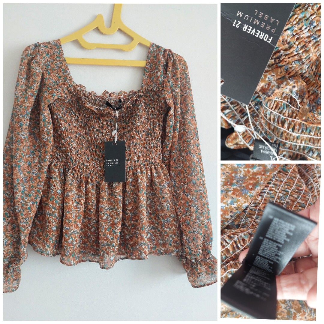 Top smoke cantik forever21, Fesyen Wanita, Pakaian Wanita ...