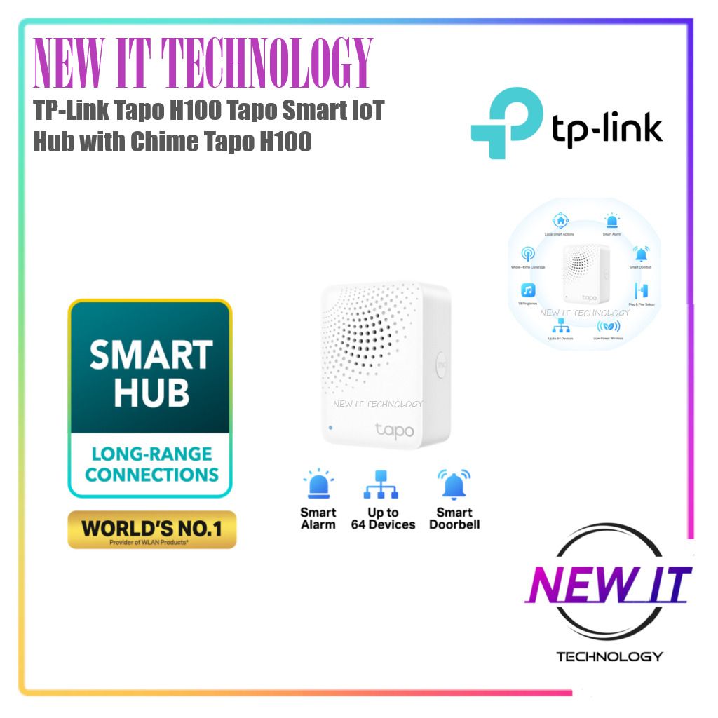 TP Link Tapo H100 Smart IoT Hub with Chime Smart Alarm TPLink
